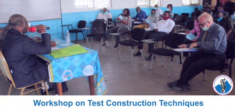 Workshop on Test Construction Techniques at the Catholic University Institute of Buea.